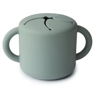 Mushie Snackbecher, Cambridge Blue, aus Silikon, BPA-frei